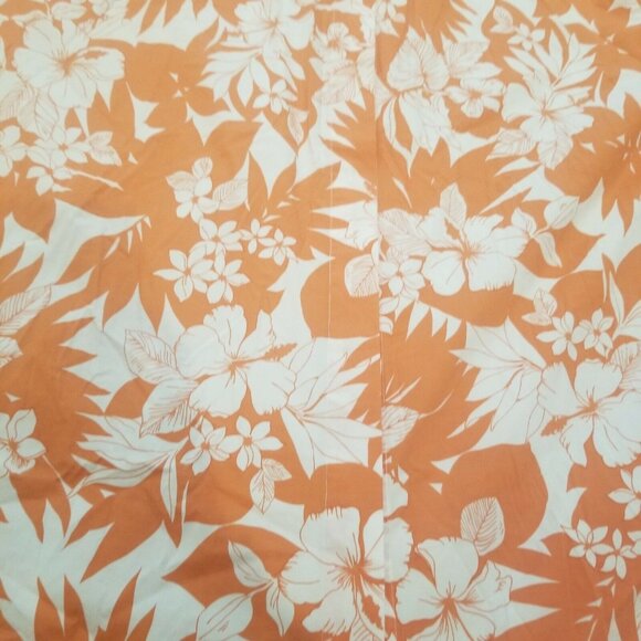 Harper Greer Women's Button Down Tunic Top 3/4 Sleeves Floral Orange Size XXL - Picture 8 of 10